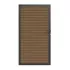 NewTechWood Co-extrusie composiet deur in aluminium frame, horizontaal triple, 100 x 195 cm, Teak.
